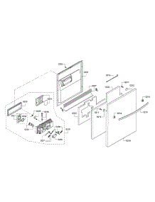 Door  /  Dispenser parts for Bosch Dishwasher SHX33R55UC/64 from AppliancePartsPros.com