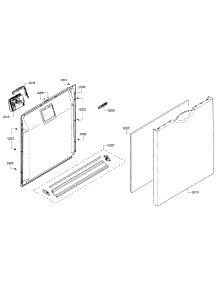 Door parts for Bosch Dishwasher SHE3ARF2UC/08 from AppliancePartsPros.com