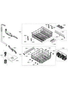 Rack parts for Bosch Dishwasher SHE3ARF2UC/08 from AppliancePartsPros.com
