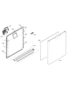 Door parts for Bosch Dishwasher SHE3ARF2UC/12 from AppliancePartsPros.com
