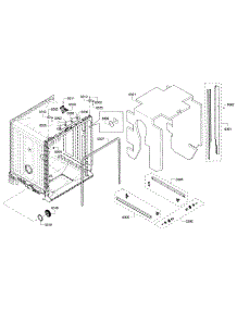 Frame Parts parts for Bosch Dishwasher SHE3AR55UC/20 from AppliancePartsPros.com