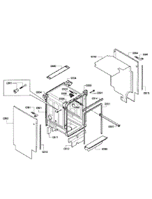 Cabinet parts for Bosch Dishwasher SPX5ES55UC/01 from AppliancePartsPros.com