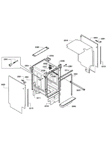 Cabinet parts for Bosch Dishwasher SPX5ES55UC/04 from AppliancePartsPros.com