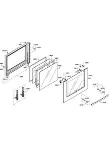 Door Assembly parts for Bosch Wall Oven HBL8450UC/11 from AppliancePartsPros.com