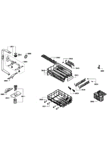 Baskets parts for Bosch Dishwasher SPX5ES55UC/04 from AppliancePartsPros.com