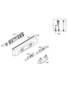 Front Panel parts for Bosch Dishwasher SPE5ES55UC/01 from AppliancePartsPros.com