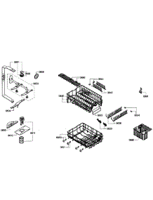 Baskets parts for Bosch Dishwasher SPE5ES55UC/01 from AppliancePartsPros.com