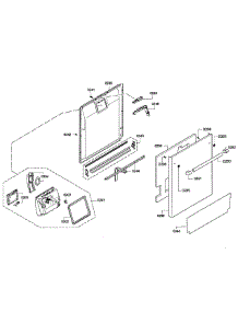 Door Assembly parts for Bosch Dishwasher SPE5ES55UC/06 from AppliancePartsPros.com