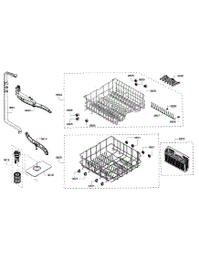 Rack parts for Bosch Dishwasher SHE3AR52UC/20 from AppliancePartsPros.com