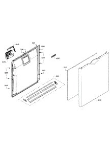 Door parts for Bosch Dishwasher SHE3ARF2UC/06 from AppliancePartsPros.com