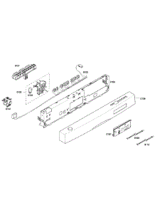 Contrl Panel parts for Bosch Dishwasher SHE58C02UC/50 from AppliancePartsPros.com