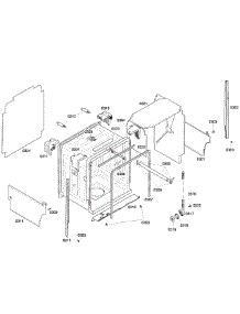 Cabinet parts for Bosch Dishwasher SHE58C02UC/50 from AppliancePartsPros.com