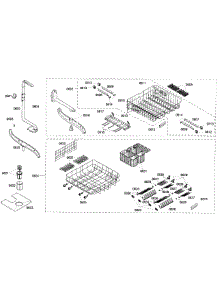 Baskets Assembly parts for Bosch Dishwasher SHE58C02UC/50 from AppliancePartsPros.com