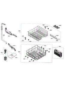 Rack parts for Bosch Dishwasher SHE3AR56UC/17 from AppliancePartsPros.com