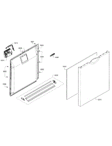 Door parts for Bosch Dishwasher SHE3AR56UC/18 from AppliancePartsPros.com