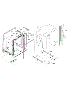 Frame parts for Bosch Dishwasher SHE3AR56UC/18 from AppliancePartsPros.com