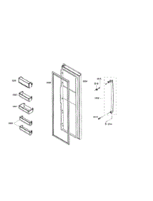 Refrigerator Door parts for Bosch Refrigerator B20CS51SNS/01 from AppliancePartsPros.com