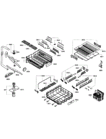 Baskets Assembly parts for Bosch Dishwasher SHV68E13UC/23 from AppliancePartsPros.com