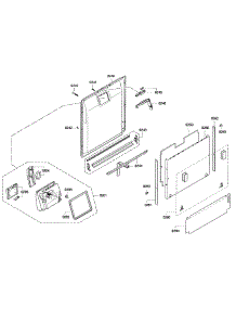 Door Assembly parts for Bosch Dishwasher SHV68E13UC/01 from AppliancePartsPros.com