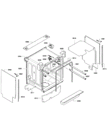 Cabinet parts for Bosch Dishwasher SHV68E13UC/01 from AppliancePartsPros.com