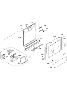 Door Assembly parts for Bosch Dishwasher SHV68E13UC/32 from AppliancePartsPros.com