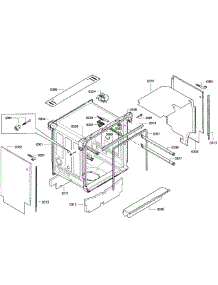 Cabinet parts for Bosch Dishwasher SHV68E13UC/32 from AppliancePartsPros.com