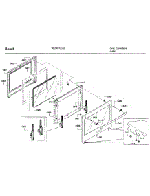 Door parts for Bosch Wall Oven HBL5451UC/02 from AppliancePartsPros.com