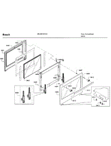 Door parts for Bosch Wall Oven HBL5651UC/03 from AppliancePartsPros.com