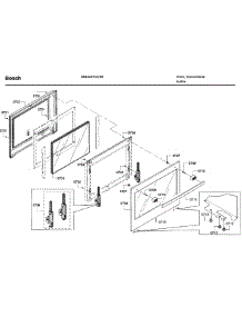 Door 2 parts for Bosch Wall Oven HBL5651UC/03 from AppliancePartsPros.com