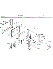 Door parts for Bosch Wall Oven HBL5551UC/02 from AppliancePartsPros.com