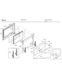 Door 2 parts for Bosch Wall Oven HBL5551UC/02 from AppliancePartsPros.com