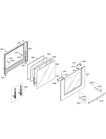 Door Assembly parts for Bosch Wall Oven HBL8450UC/10 from AppliancePartsPros.com