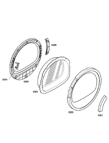 Door Assembly parts for Bosch Dryer WTE86300US/04 from AppliancePartsPros.com