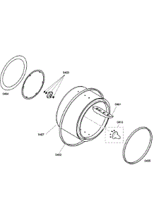Drum Assembly parts for Bosch Dryer WTE86300US/04 from AppliancePartsPros.com