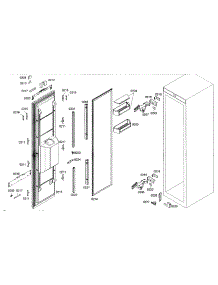 Door Assembly parts for Bosch Freezer B24ID80NLP/01 from AppliancePartsPros.com