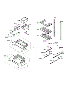 Drawers Assembly parts for Bosch Freezer B24ID80NLP/01 from AppliancePartsPros.com