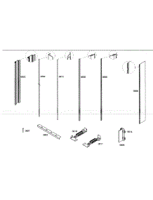Molding parts for Bosch Freezer B24ID80NLP/01 from AppliancePartsPros.com
