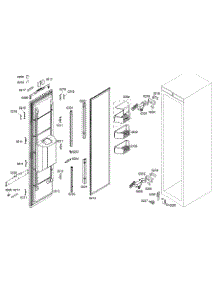 Door Assembly parts for Bosch Freezer B18ID80NRP/01 from AppliancePartsPros.com