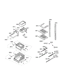 Drawers Assembly parts for Bosch Freezer B18ID80NRP/01 from AppliancePartsPros.com