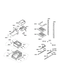 Drawers Assembly parts for Bosch Freezer B18ID80NLP/01 from AppliancePartsPros.com