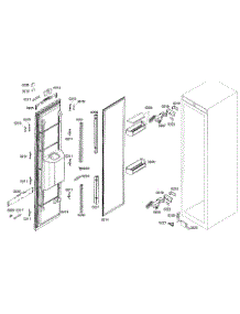 Door Assembly parts for Bosch Freezer B24ID80NRP/01 from AppliancePartsPros.com