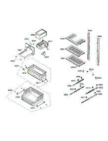 Drawers Assembly parts for Bosch Freezer B24ID80NRP/01 from AppliancePartsPros.com