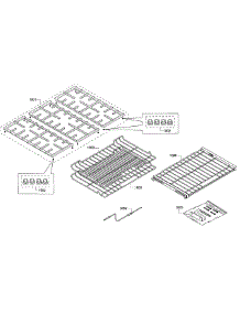 Rack Asy parts for Bosch Range HGIP054UC/01 from AppliancePartsPros.com