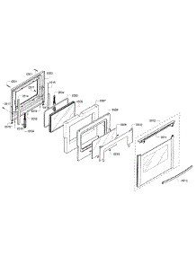Door parts for Bosch Range HEI7052U/09 from AppliancePartsPros.com