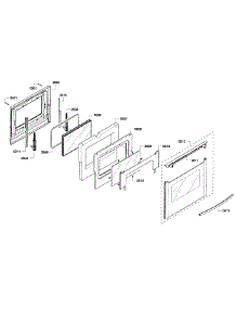 Door parts for Bosch Range HEI7052U/06 from AppliancePartsPros.com