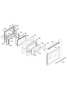 Door parts for Bosch Range HEI7052U/07 from AppliancePartsPros.com