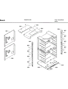 Frame parts for Bosch Wall Oven HBL5651UC/02 from AppliancePartsPros.com