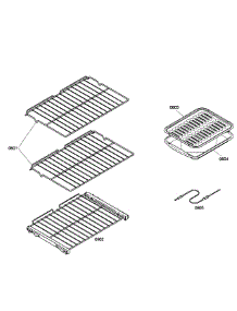 Shelfs parts for Bosch Wall Oven HBL8450UC/03 from AppliancePartsPros.com