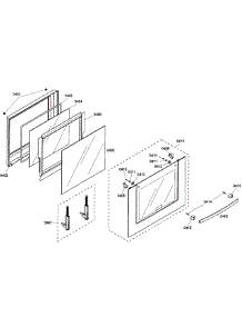 Door Assembly parts for Bosch Wall Oven HBL8450UC/02 from AppliancePartsPros.com