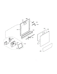 Door Assembly parts for Bosch Dishwasher SGE63E06UC/74 from AppliancePartsPros.com